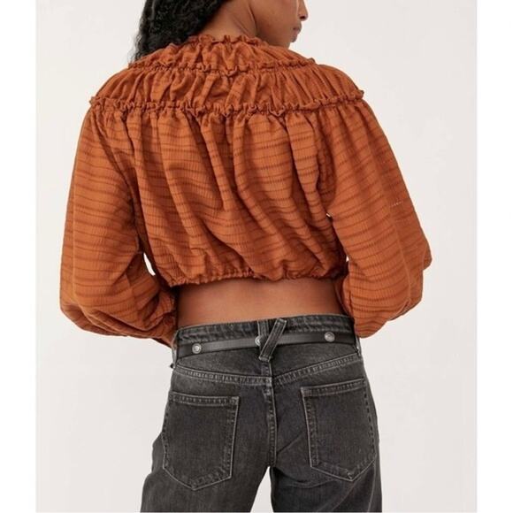 Free People Hailey Crop Long Sleeve Blouse - Picture 3 of 8